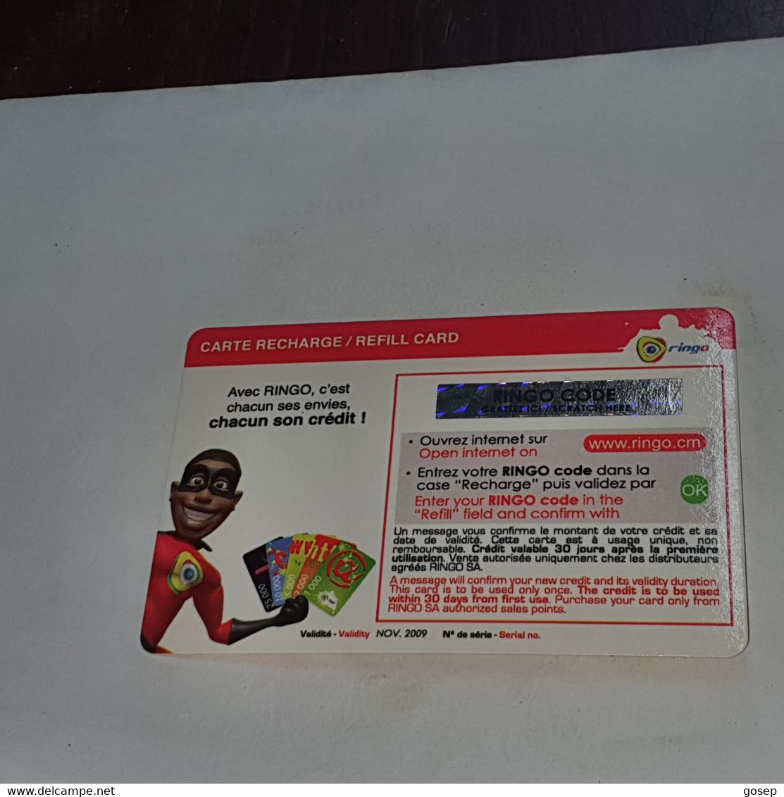 Cameroon-(CAM)-RINGO-(18)-(2000)-(cod Inclosed)-(11/2009)-mint Card+1card Prepiad - Cameroon