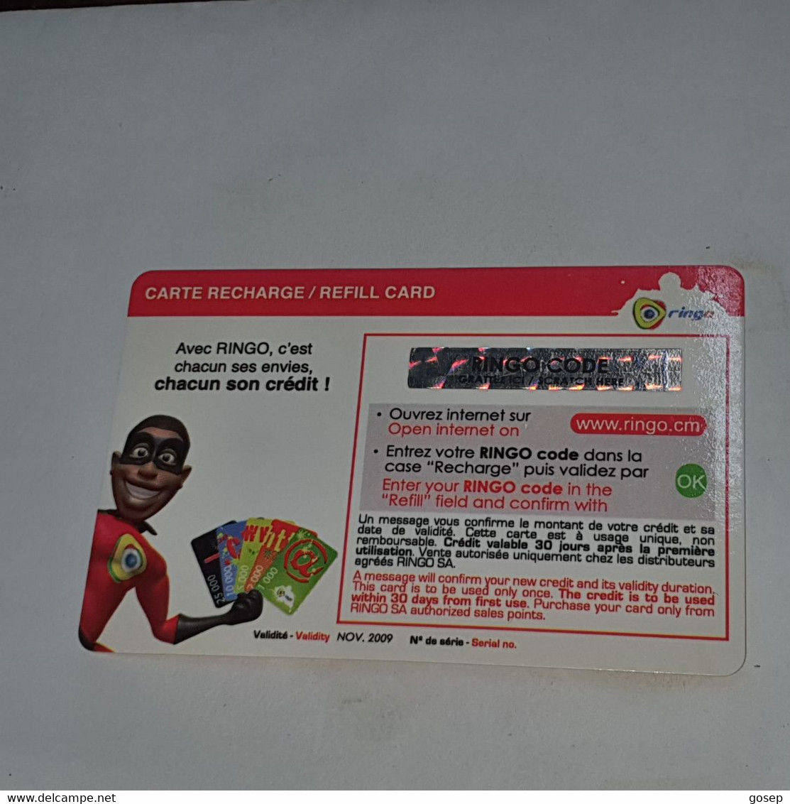 Cameroon-(CAM)-RINGO-(20)-(2000)-(cod Inclosed)-(11/2009)-mint Card+1card Prepiad - Cameroun