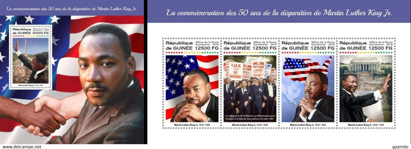 Guinea 2018, Martin Luther King, 4val In BF+BF - Martin Luther King