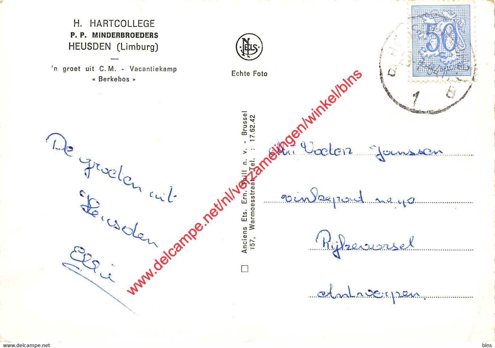 Heilig Hartcollege - P. P. Minderbroeders - Vakantiekamp Berkebos - Heusden-Zolder - Heusden-Zolder