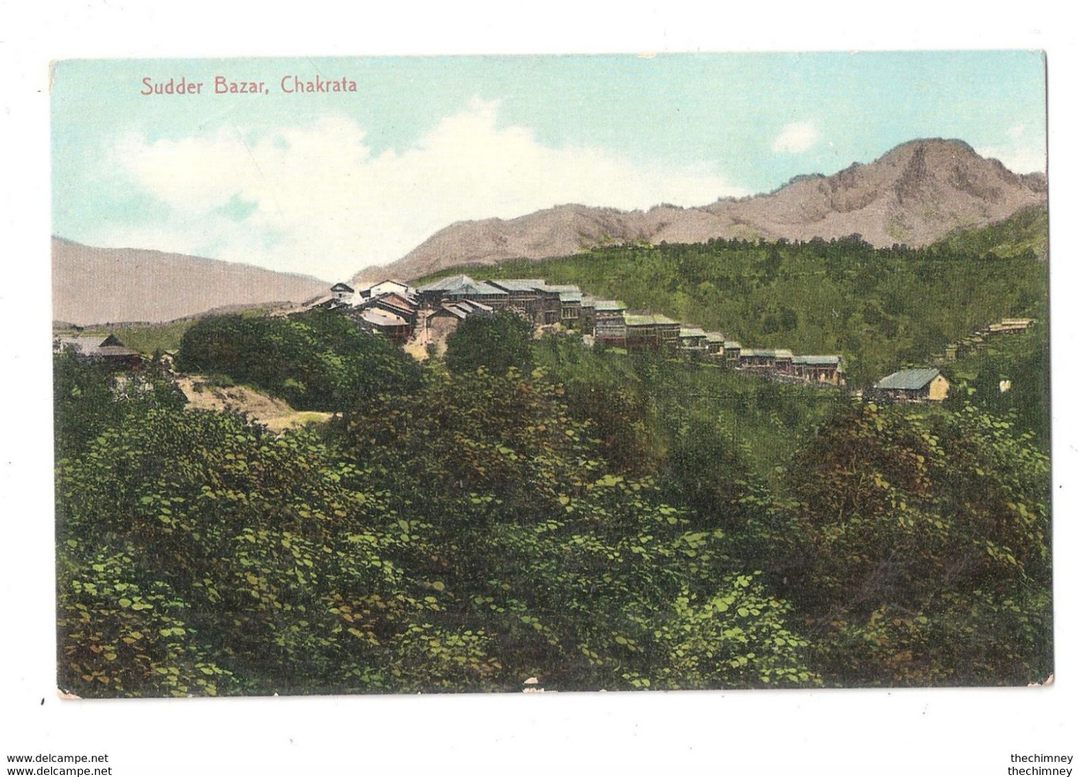 Sudder Bazar, Chakrata Chakrata  - India PICTURE POSTCARD UNUSED DHUR AMBALA - India