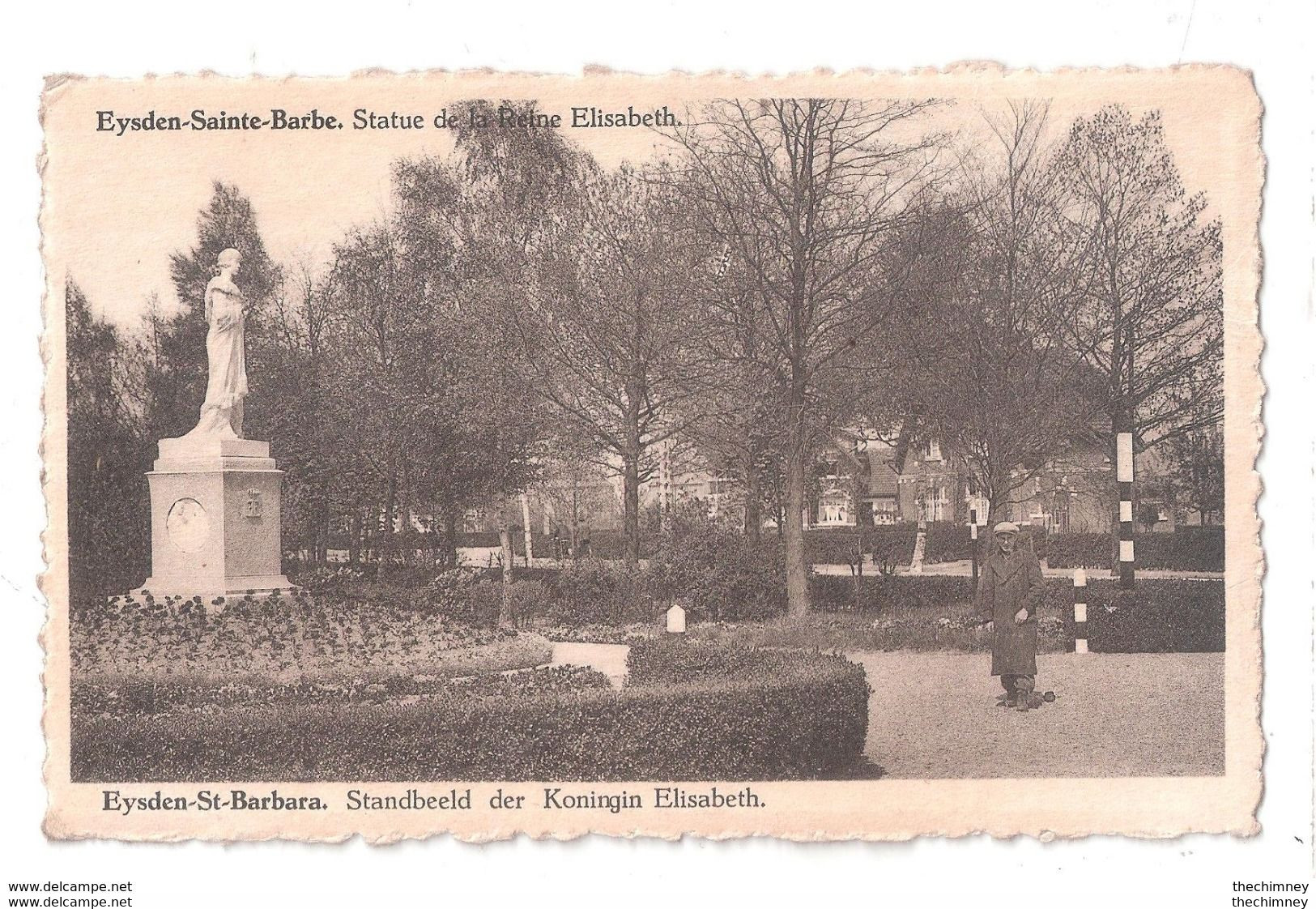 Eysden-Sainte-Barbe - Statue De La Reine Elisabeth PICTURE POSTCARD UNUSED - Maasmechelen