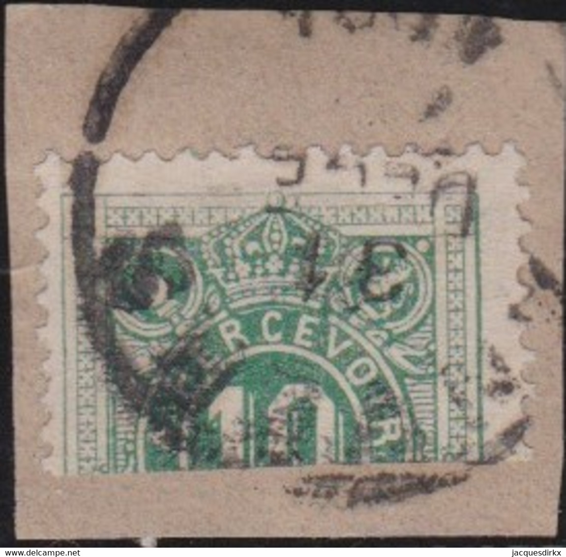 Belgie  .   OBP   .      TX 1 . ½ Op Briefstukje      .      O     .    Gebruikt  .   / .     Oblitéré - Briefmarken