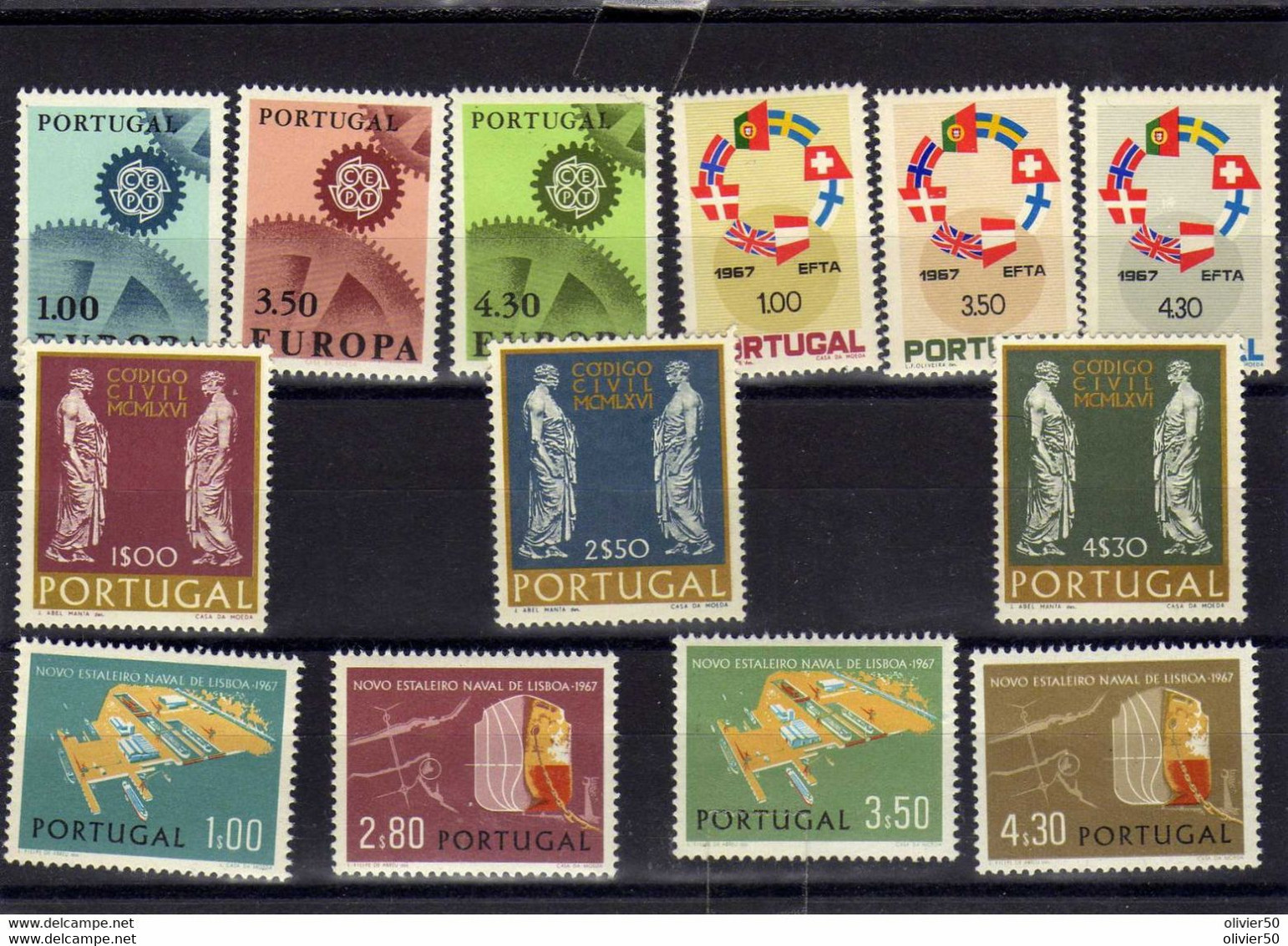 Portugal (1967)  - Annee Complete   Neufs** - Années Complètes