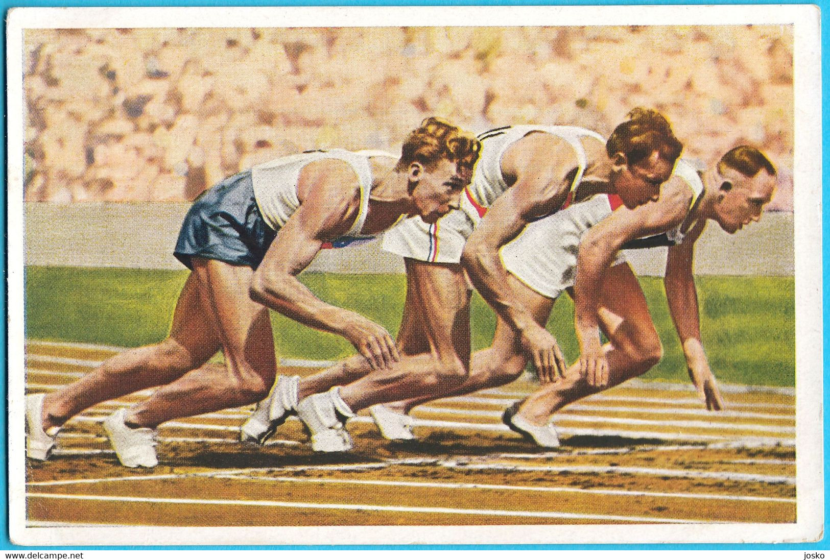MEN'S DECHATLON ... Bob Clark (USA) - Silver Medal ... Olympic Games 1936 Berlin - Old Card * Athletics Athletisme - Tarjetas