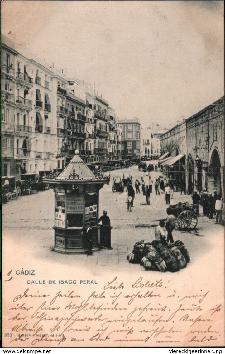 ! Cadiz, Calle De Isacc Peral, Spanien, Verlag Hauser Y Menet, Nr. 853 - Cádiz