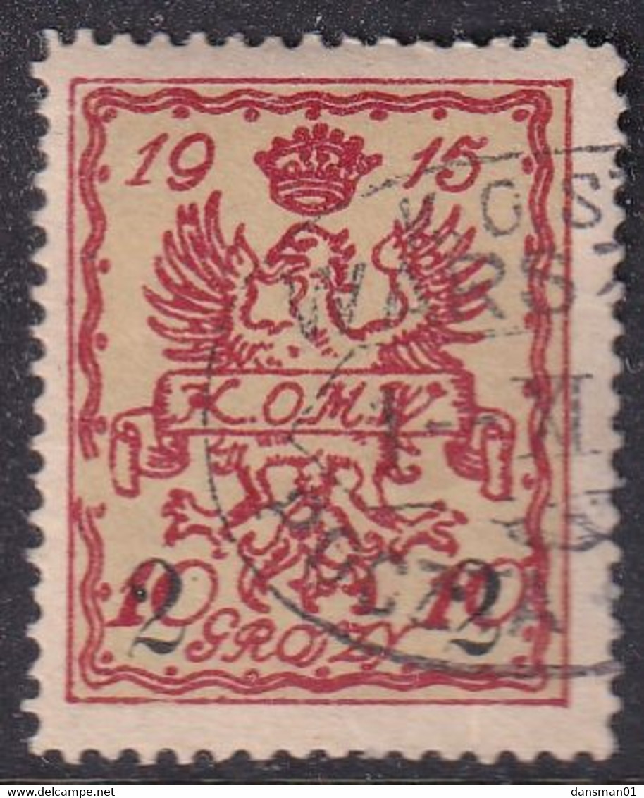 POLAND 1915 Warsaw Local Fi 8 Used - Plaatfouten & Curiosa