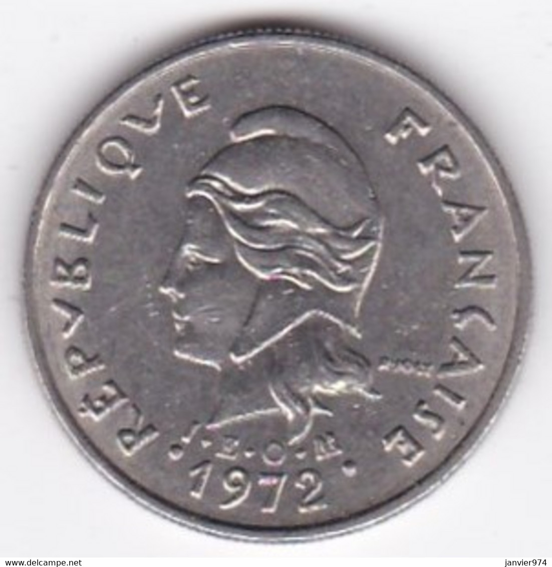 Polynésie Française. 10 Francs 1972. En Nickel - Polynésie Française