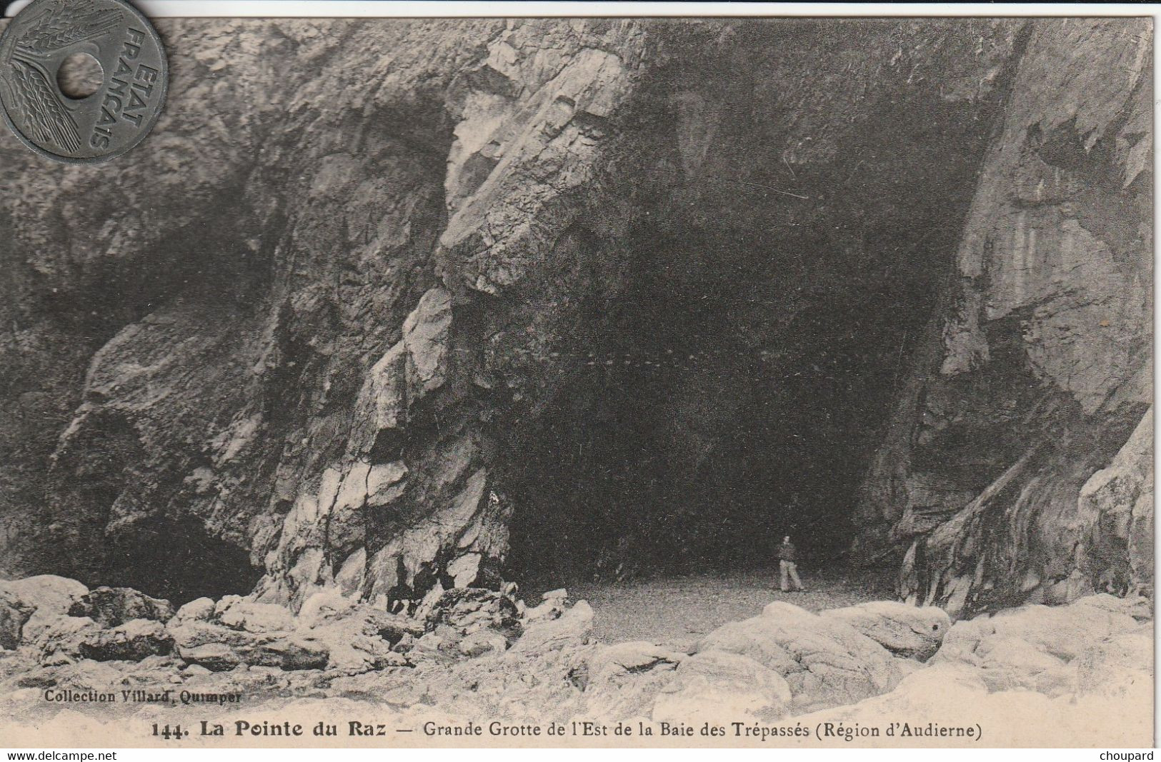 29 - Très Belle Carte Postale Ancienne De La Pointe Du Raz Grande Grotte De L'Est  N°144 - La Pointe Du Raz