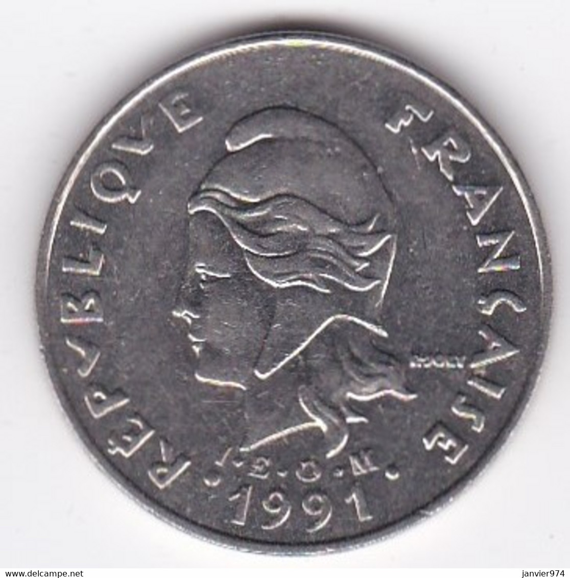 Polynésie Française. 20 Francs 1991,  En Nickel - Frans-Polynesië