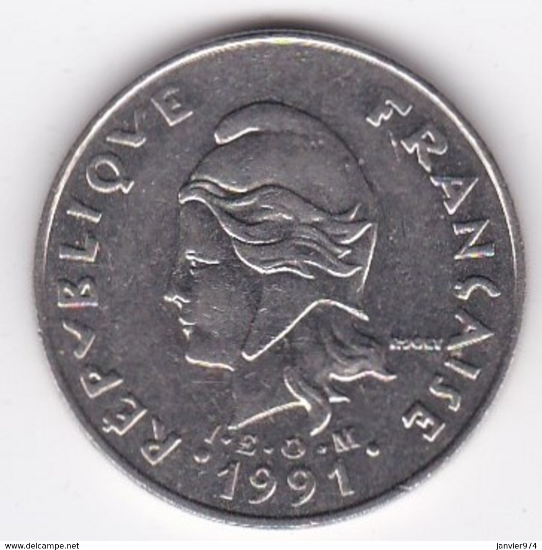 Polynésie Française. 20 Francs 1991,  En Nickel - Polynésie Française