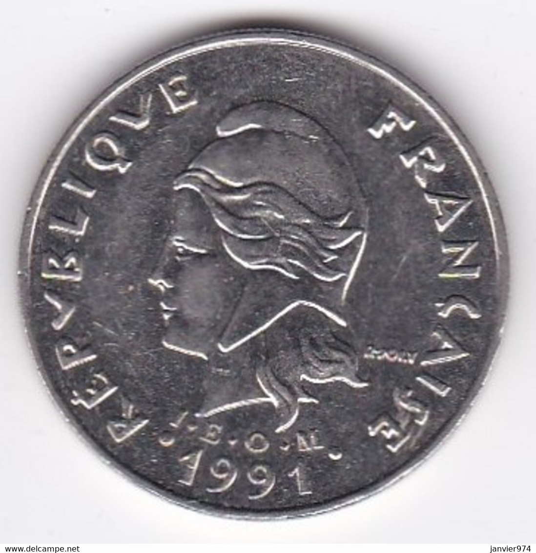 Polynésie Française. 20 Francs 1991,  En Nickel - Französisch-Polynesien