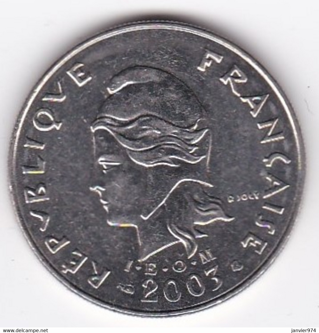 Polynésie Française. 20 Francs 2003,  En Nickel - Frans-Polynesië