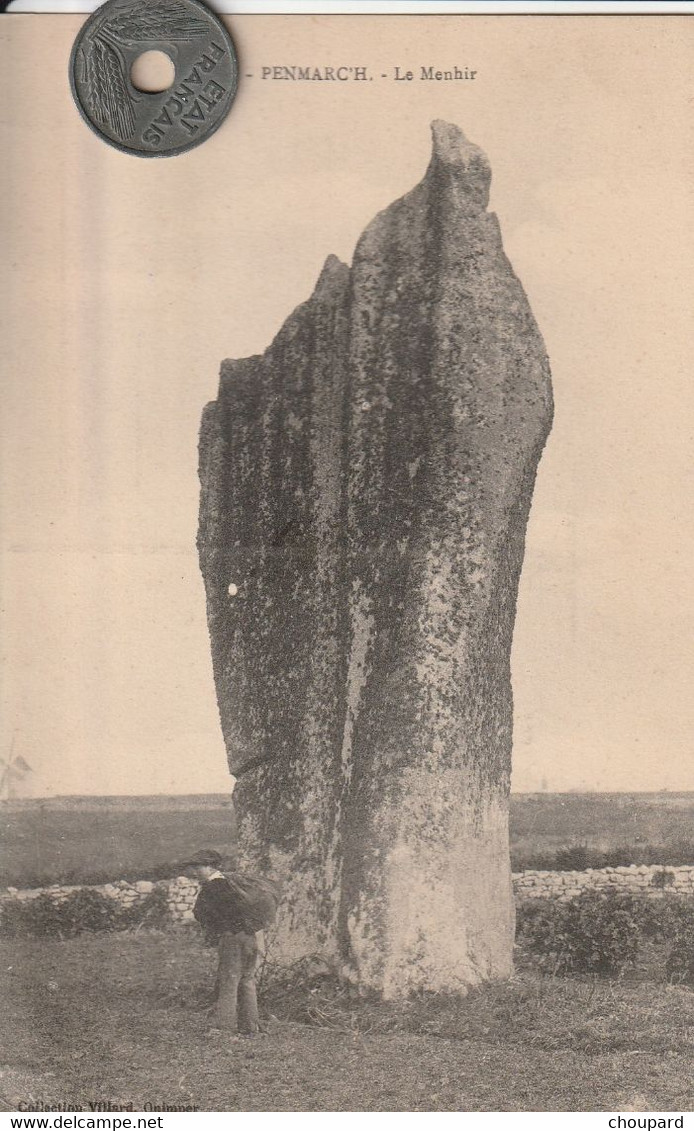 29 - Très Belle Carte Postale Ancienne De  Penmarch   Le Menhir - Penmarch