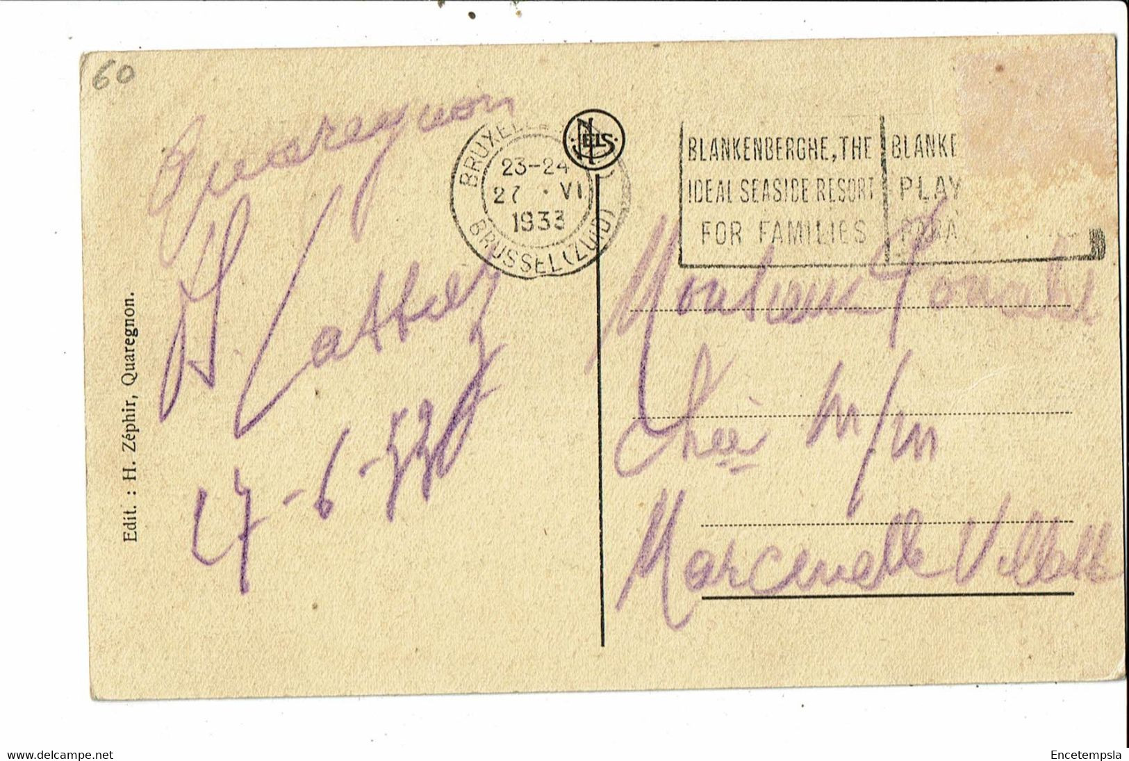 CPA-Carte Postale -Belgique-Quaregnon Grotte De Lourdes-1933  VM29149 - Quaregnon