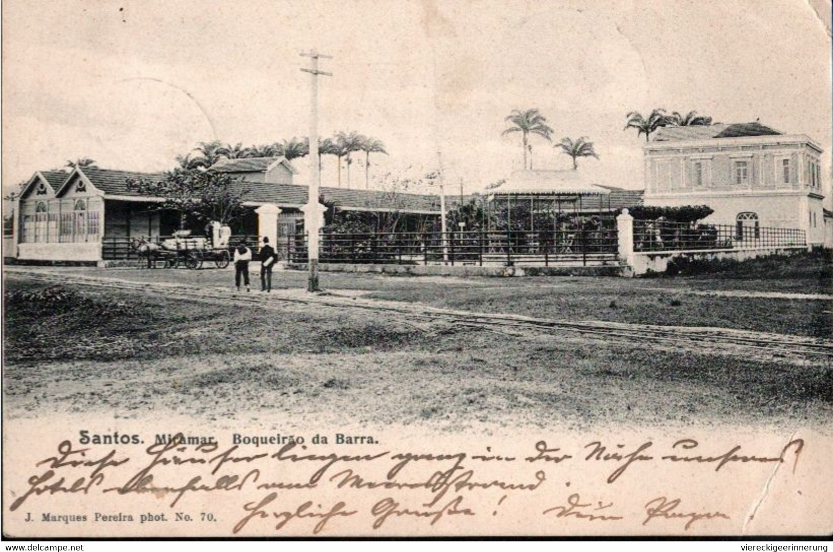 ! 1906 Old Postcard Santos, Miramar, Brasilien, Brazil - São Paulo