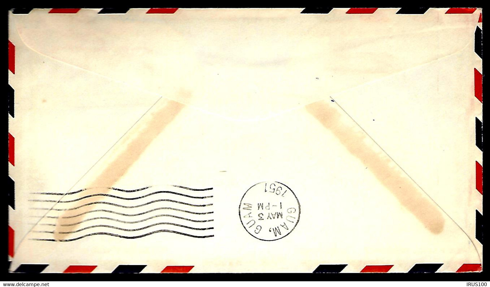 LETTRE EN PROVENANCE DES U.S.A - PREMIÈRE LIAISON AÉRIENNE AVEC WAKE - 1951 - - Event Covers