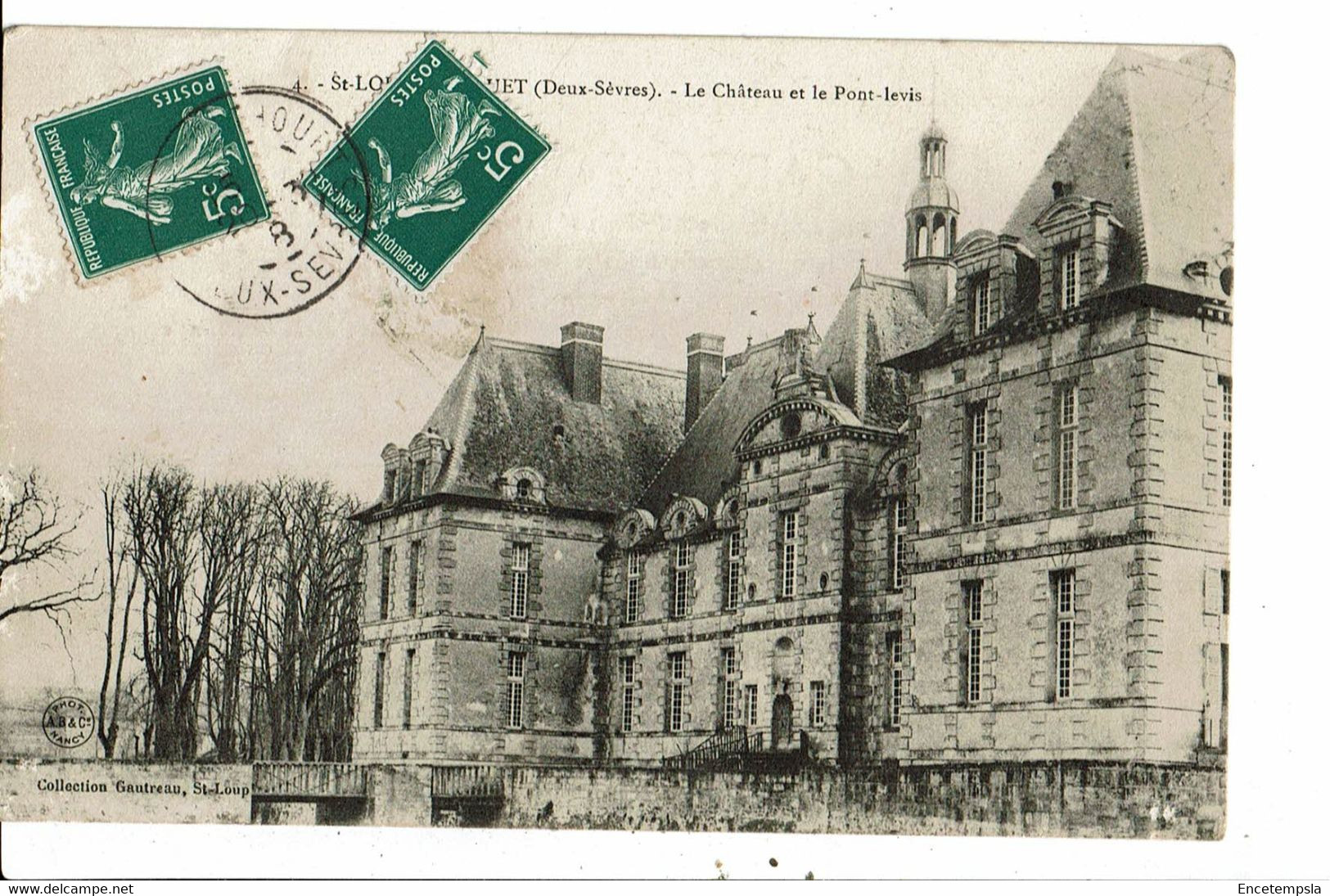 CPA-Carte Postale -France-Saint Loup-sur-Thouet Le Château  Et Le Pont Levis 1908 VM29163 - Saint Loup Lamaire