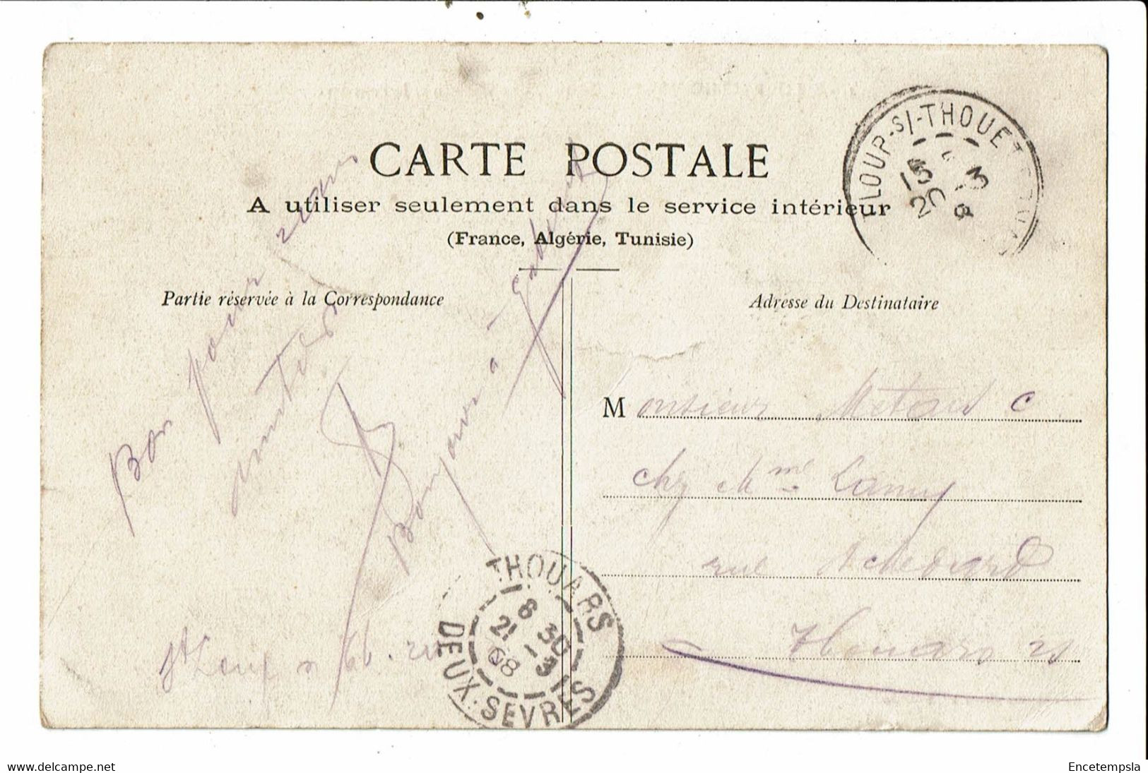 CPA-Carte Postale -France-Saint Loup-sur-Thouet Le Château  Et Le Pont Levis 1908 VM29163 - Saint Loup Lamaire