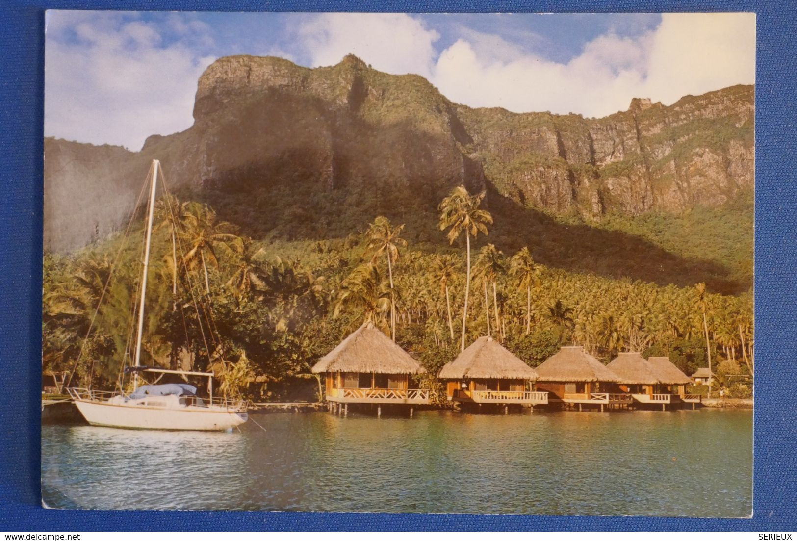 N9 POLYNESIE  BELLE CARTE 1982 VOYAGEE MOOREA POUR PALAISEAU+ AFFRANCHISSEMENT INTERESSANT - Brieven En Documenten