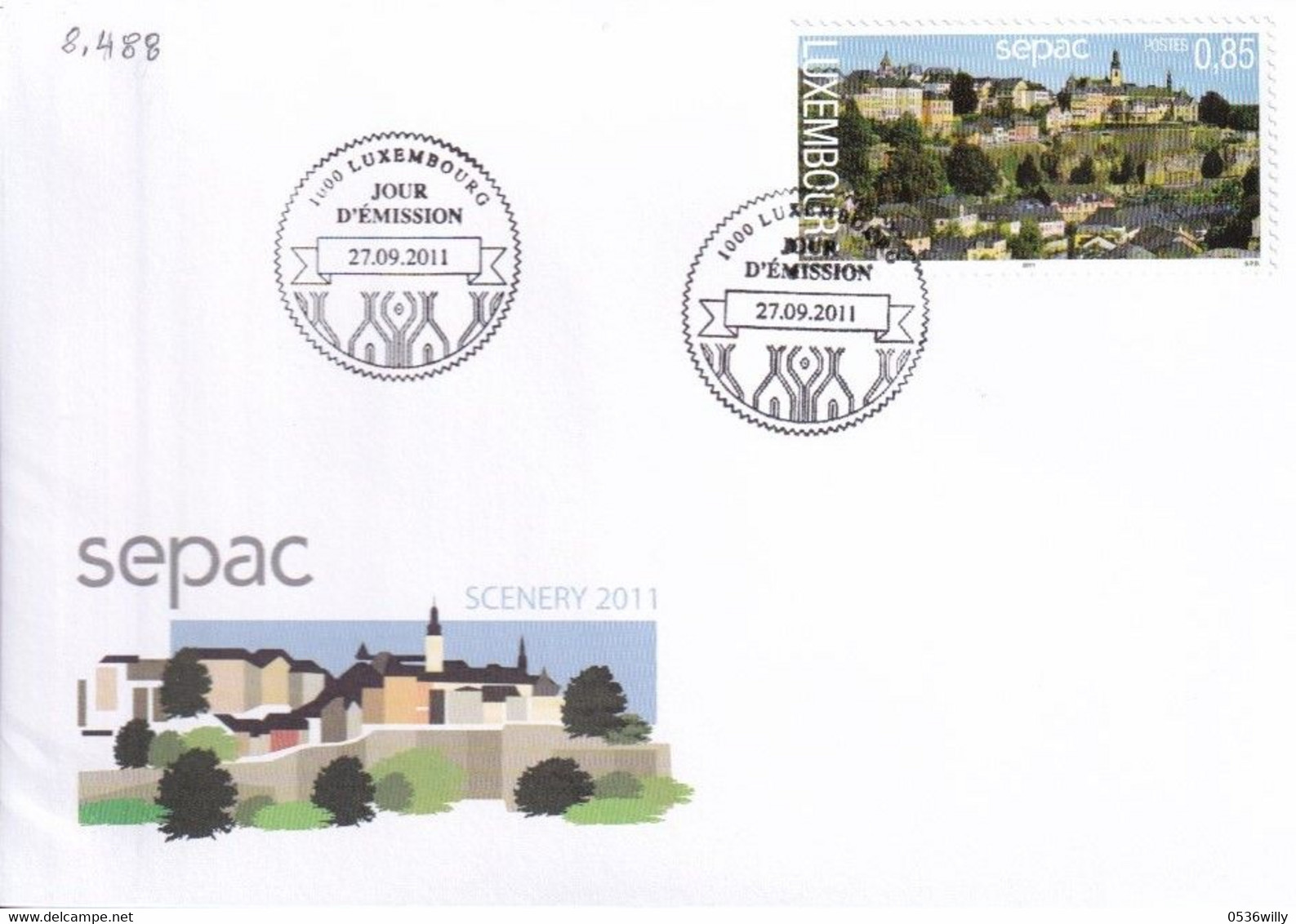 Luxembourg  - FDC Luxemburg-Stadt Corniche (8.488) - Lettres & Documents