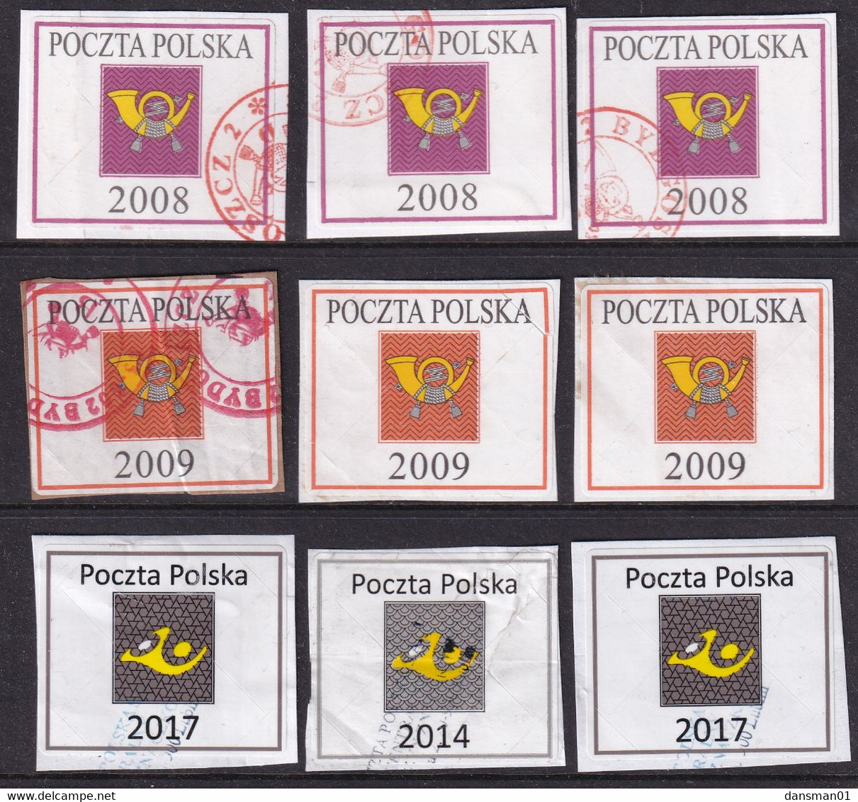 POLAND Parcel Labels X 9 - Variétés & Curiosités