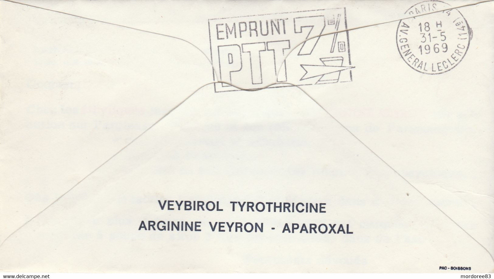 FDC EUROPA 1969 + CARTE ARGININE VEYRON POUR MONTMORENCY - Pharmacy