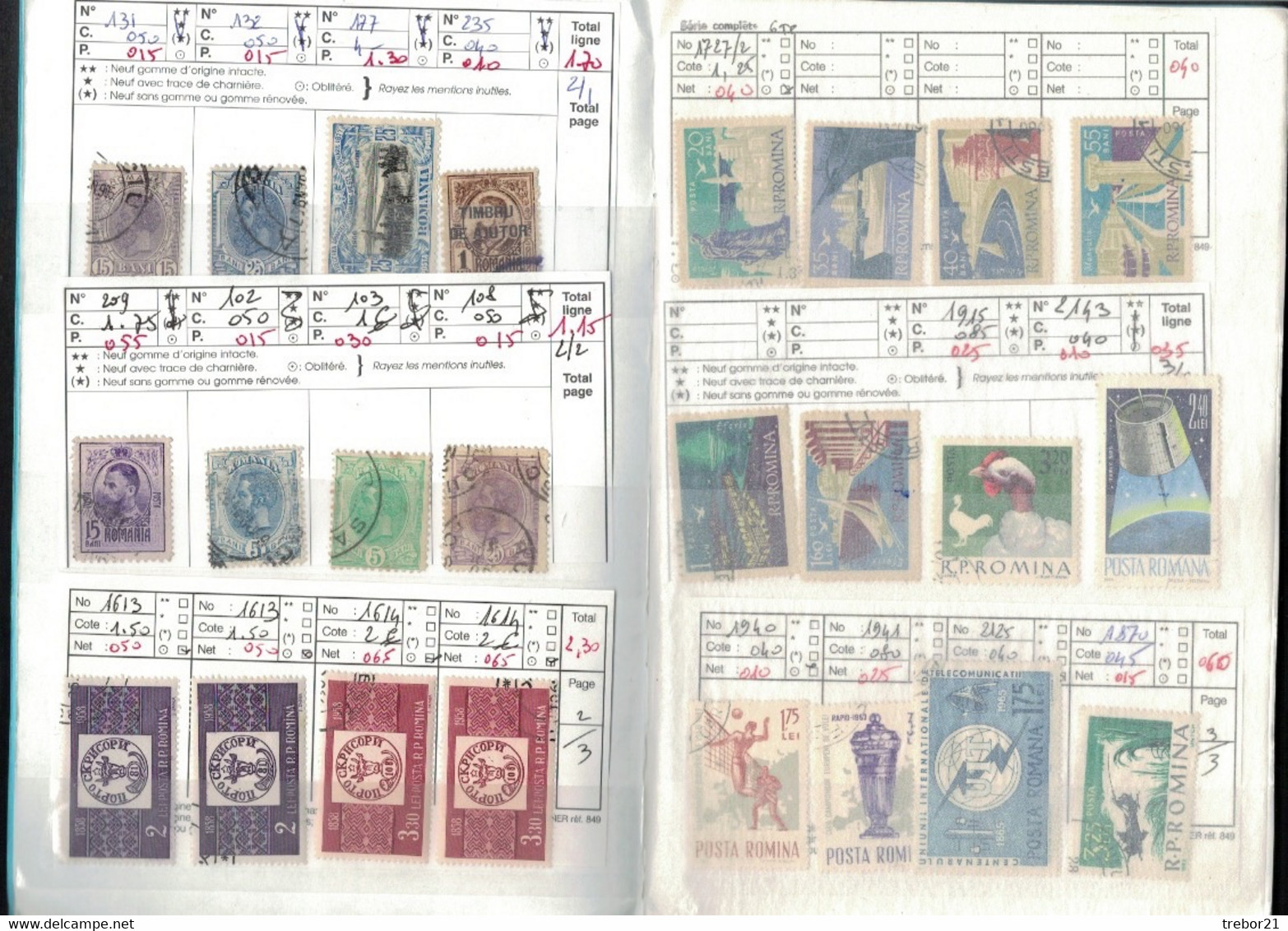 ROUMANIE -cote Yvert = 223 €uros ....18 Scans.  - Deux Carnets - Collections (en Albums)