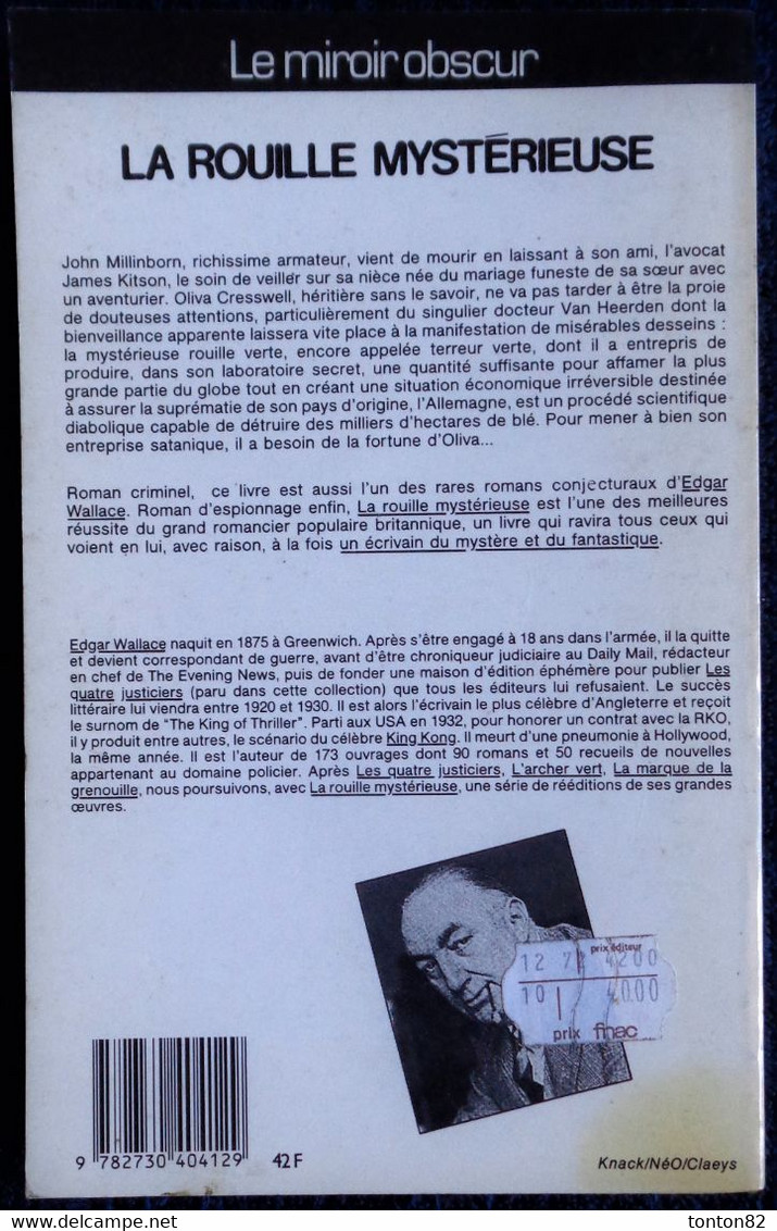 NéO 133 - La Rouille Mystérieuse - Edgar Wallace - ( 1986 ) . - NEO Nouvelles Ed. Oswald