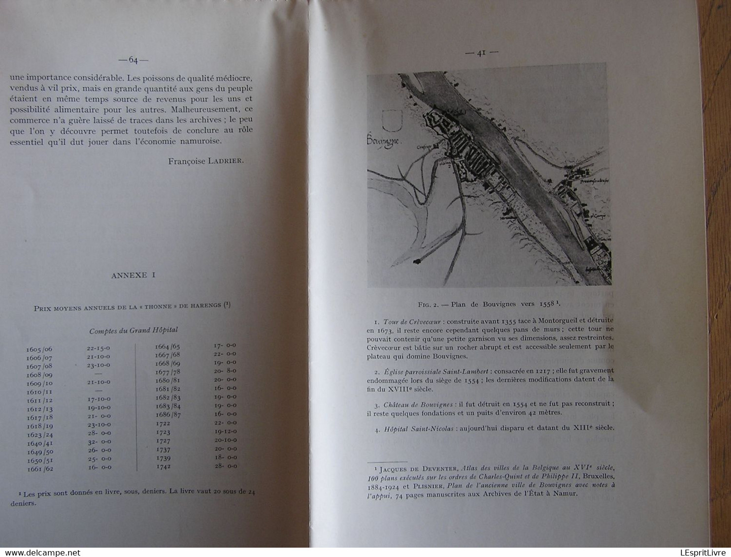 NAMVRCVM Namurcum N° 2 1968 Régionalisme Namur Légendes Trois Dames De Crèvecoeur Bouvignes Commerce Poissons De Mer - Belgique