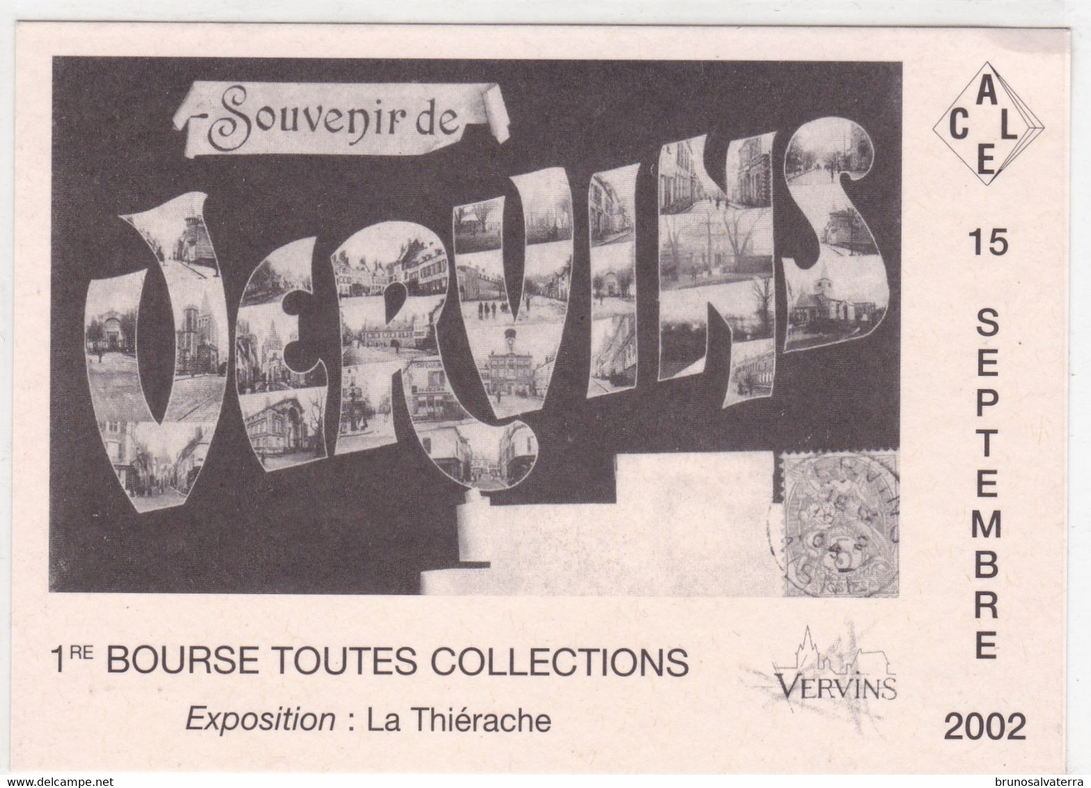 VERVINS - 1° Bourse Toutes Collections - 15 Septembre 2002 - Bourses & Salons De Collections