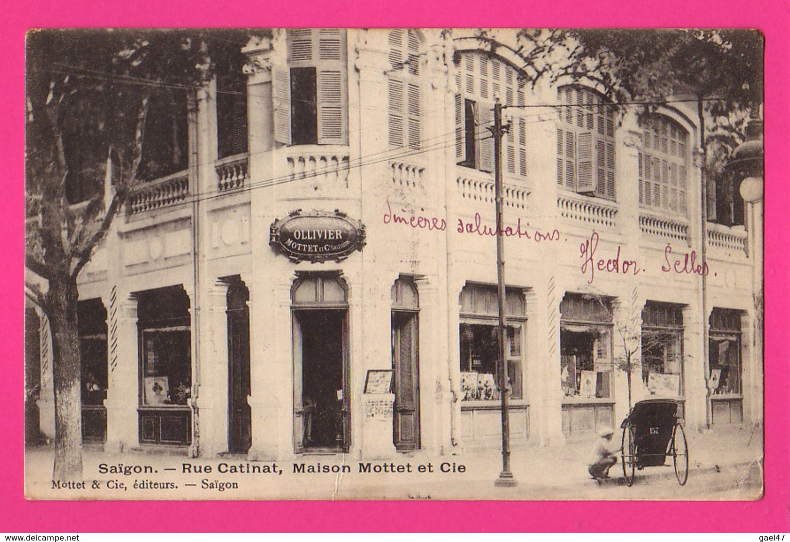 CPA (Réf: Z 3778) (ASIE VIETNAM) (INDOCHINE) SAÏGON Rue Catinat, Maison Mottet Et Cie - Viêt-Nam