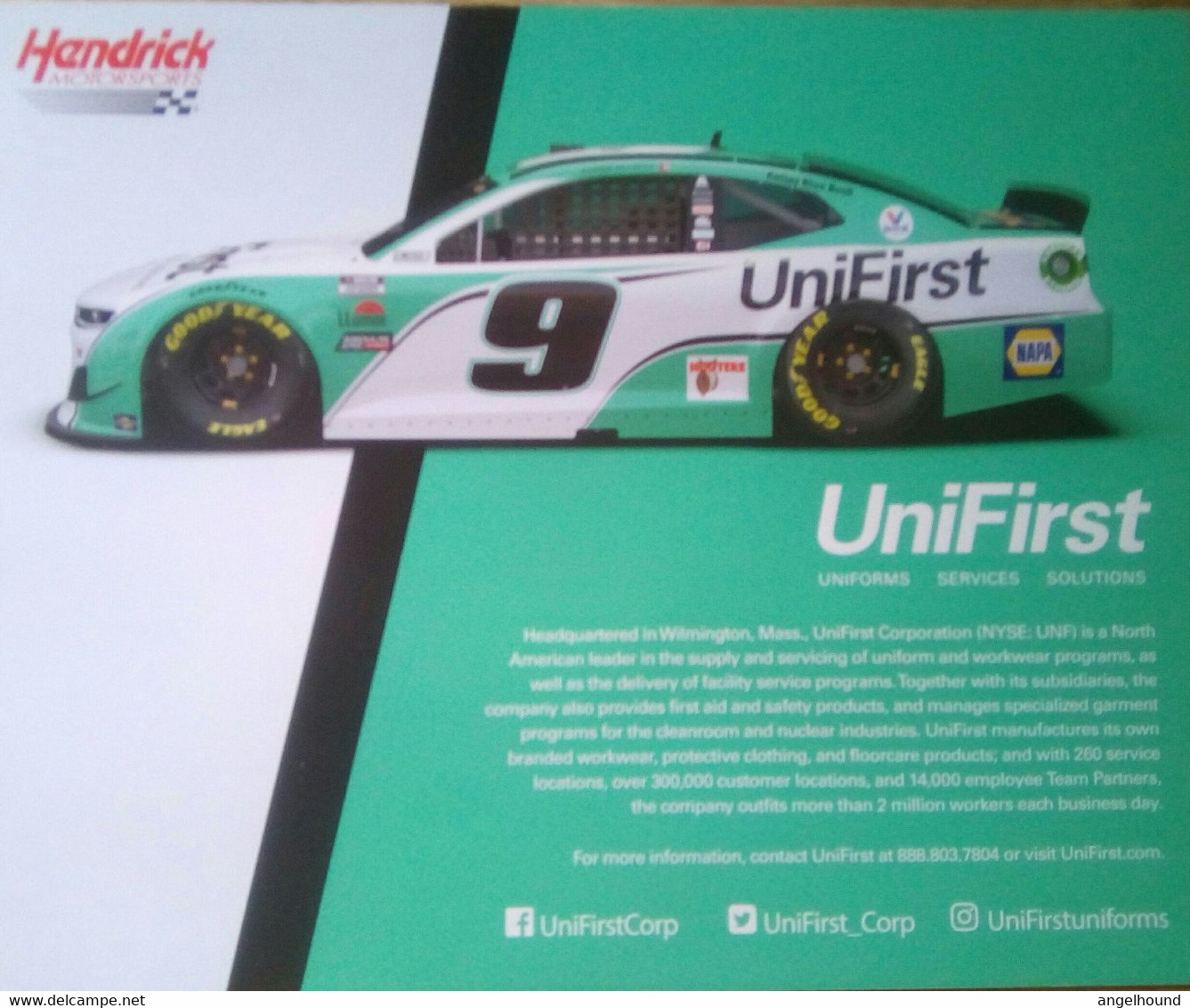 Chase Elliott ( American Race Car Driver, UNIFIRST ) - Apparel, Souvenirs & Other