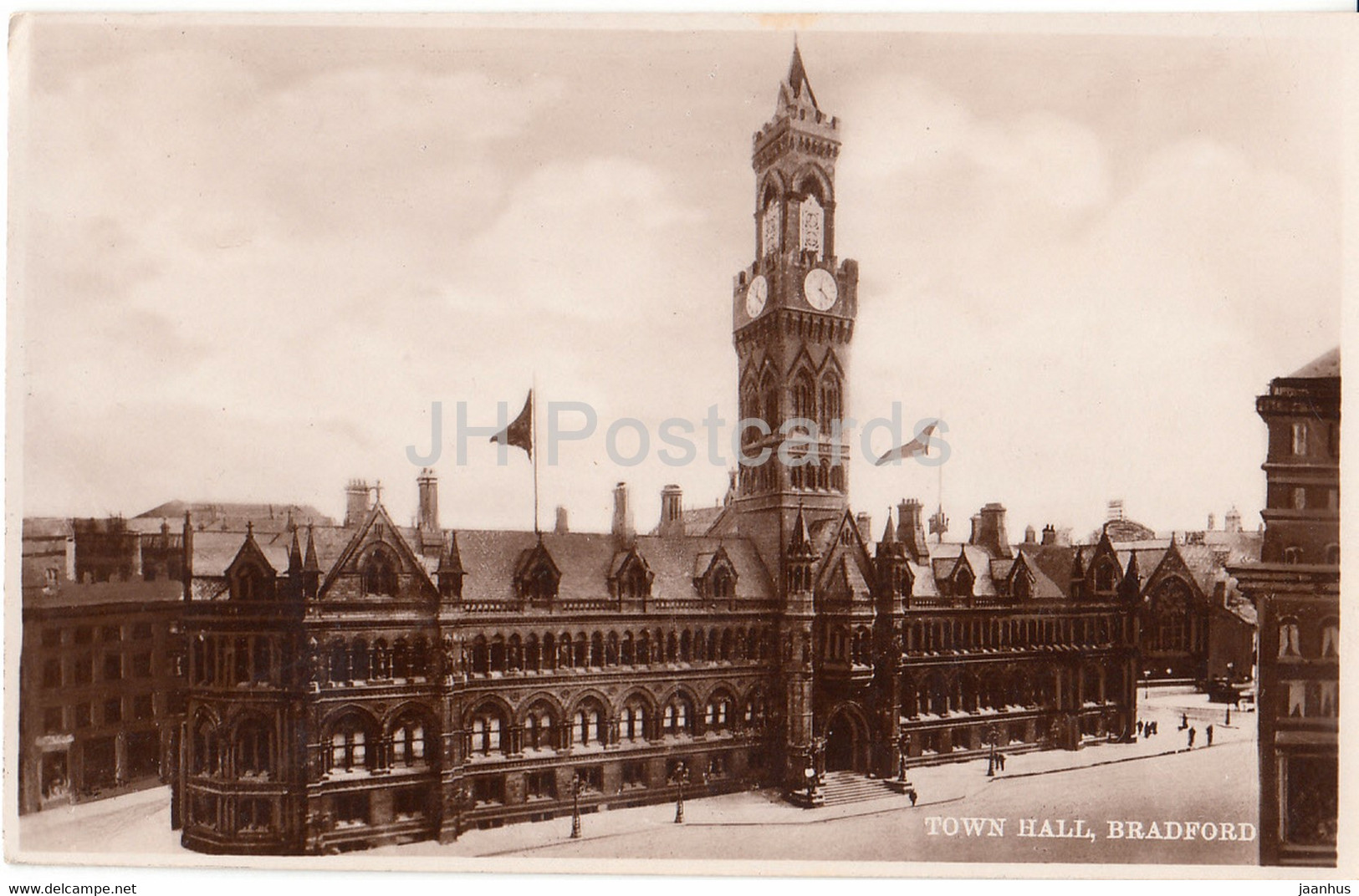 Bradford - Town Hall - Old Postcard - England - United Kingdom - Used - Bradford
