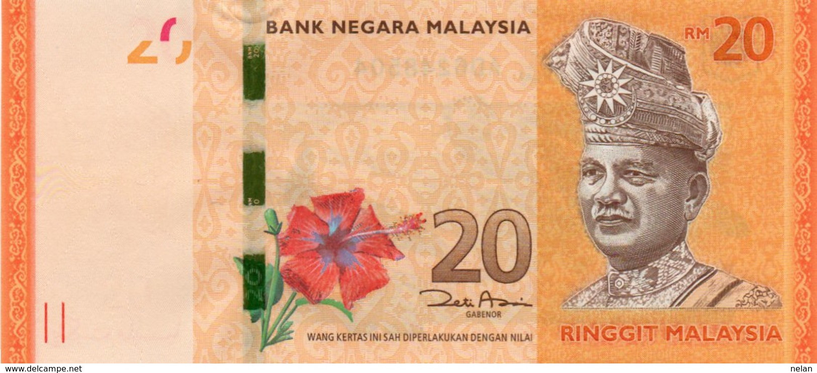 MALAYSIA 20 RINGGIT 2011 P-54a  UNC - Malaysia