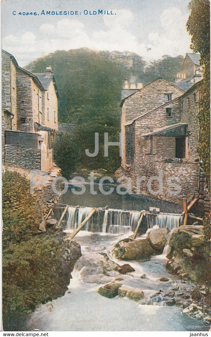 Ambleside - Old Mill - 40246 - Old Postcard - 1913 - England - United Kingdom - Used - Ambleside