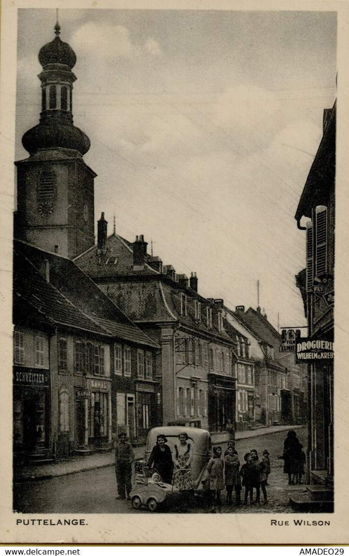 57 - Moselle - Puttelange - Rue Wilson - Carte Animée - Puttelange