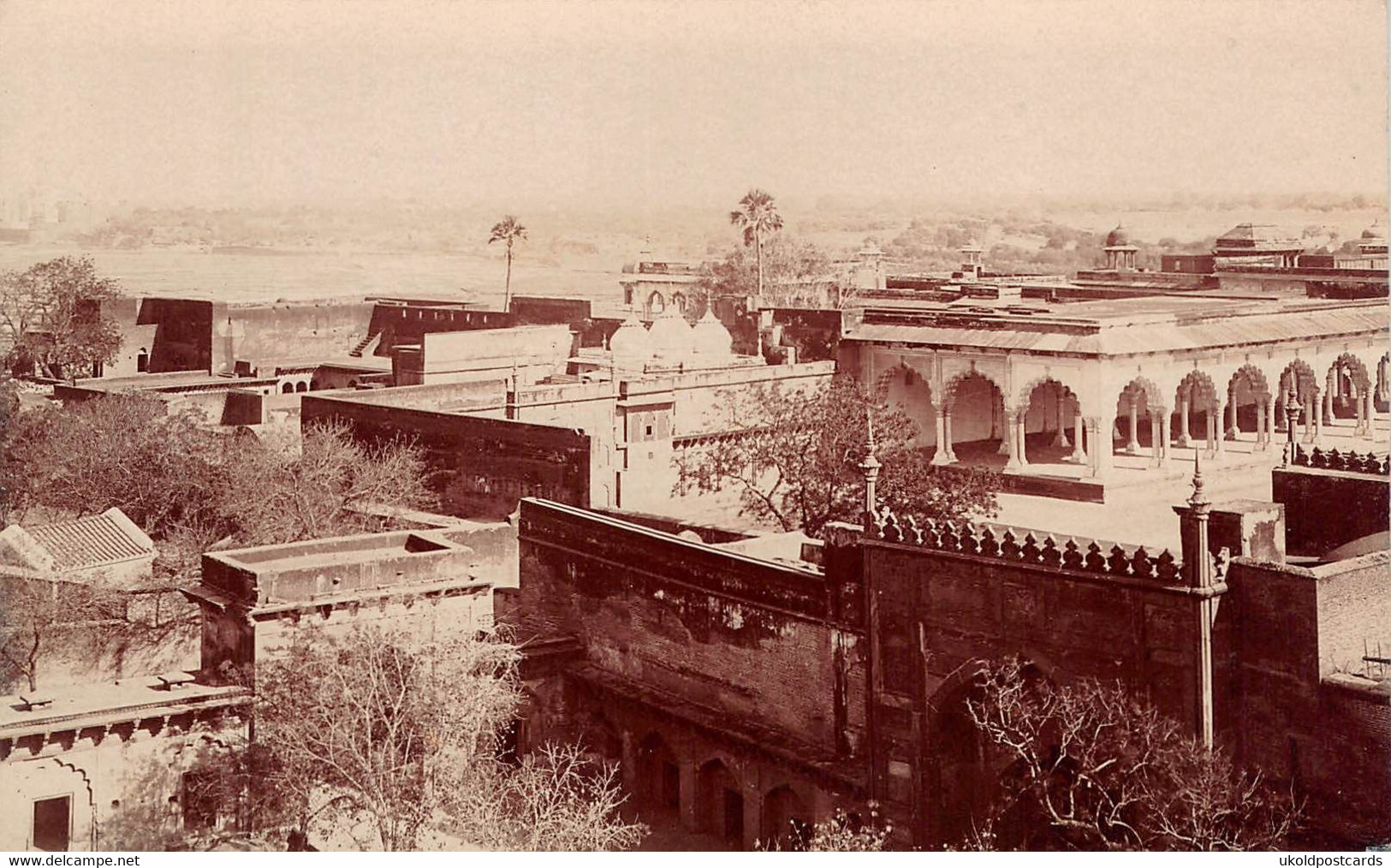 India, AGRA, General View Of Diwan-i-Am And Jahangir`s Mahal,  Real Photo By K. Lall & Co - India