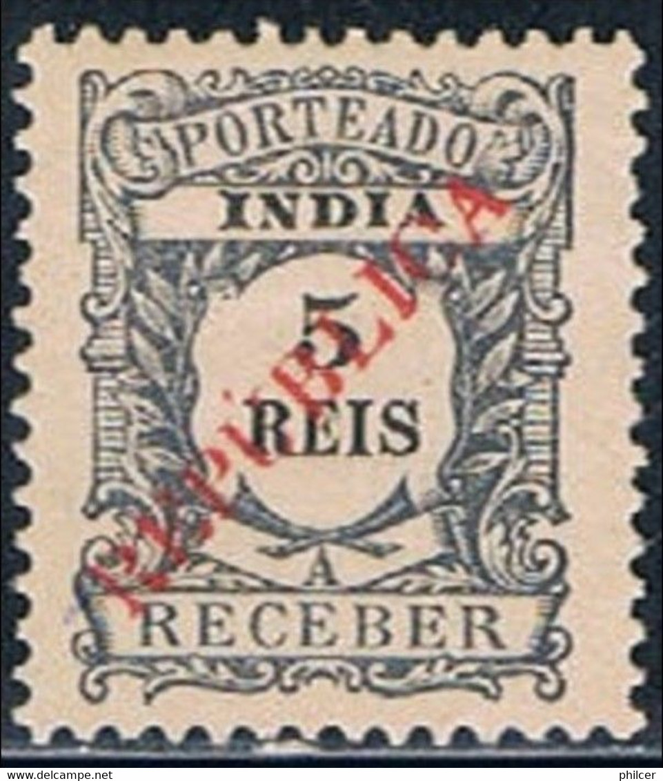 India, 1914, # 26, Porteado, MNG - Portugiesisch-Indien