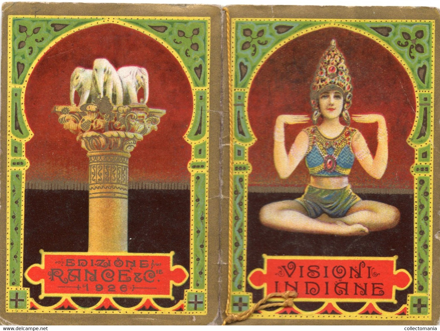 Booklet Parfum CALENDRIER 1926  RANCE & C°  Scènes INDIA  Litho. - Profumeria Antica (fino Al 1960)