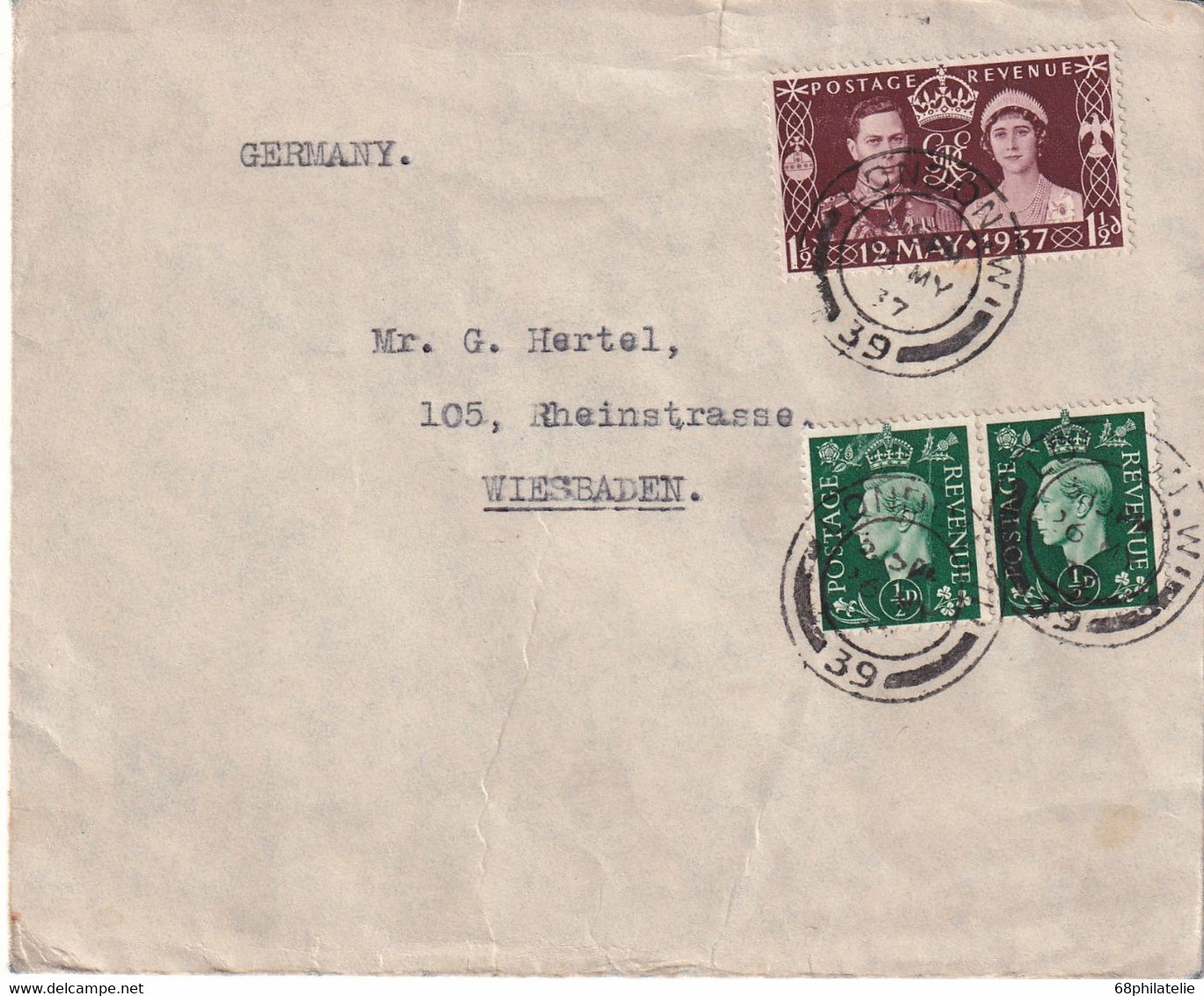 GRANDE-BRETAGNE 1937 LETTRE DE LONDON - Lettres & Documents