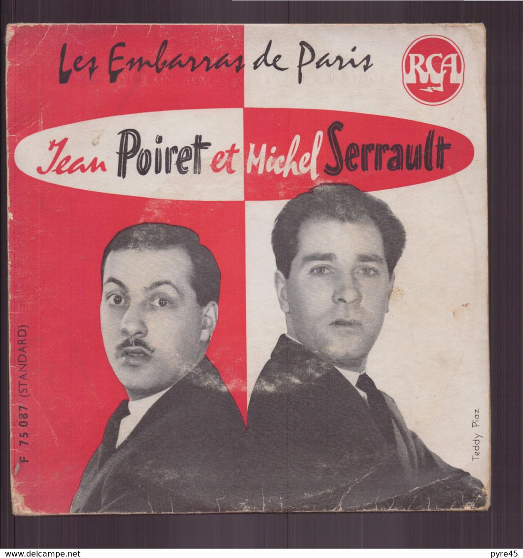 45 T Jean Poiret Et Michel Serrault " Les Embarras De Paris " - Humour, Cabaret