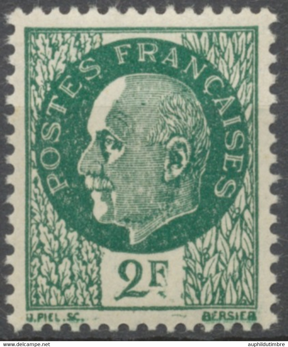 Effigies Du Maréchal Pétain. 2f. Vert (Type Bersier) Neuf Luxe ** Y518 - Unused Stamps