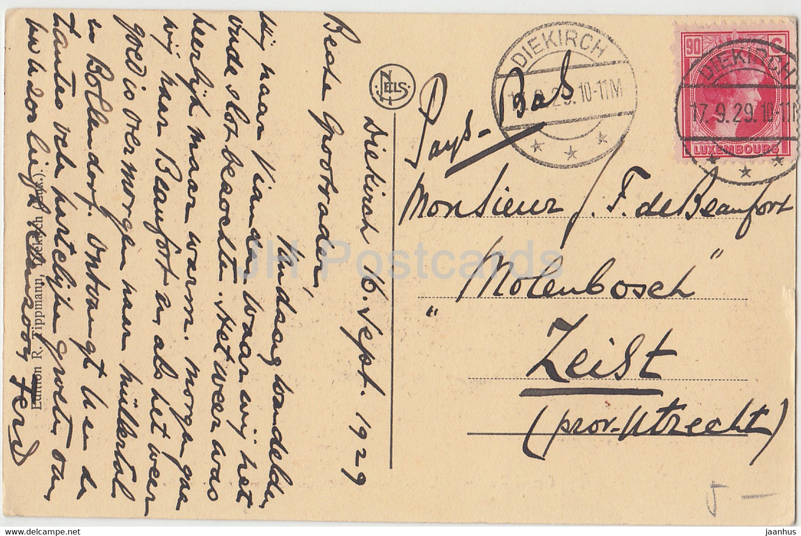 Grand Duche De Luxembourg - Chateau Granducal De Colmar Berg - Castle - Old Postcard - 1929 - Luxembourg - Used - Bourscheid