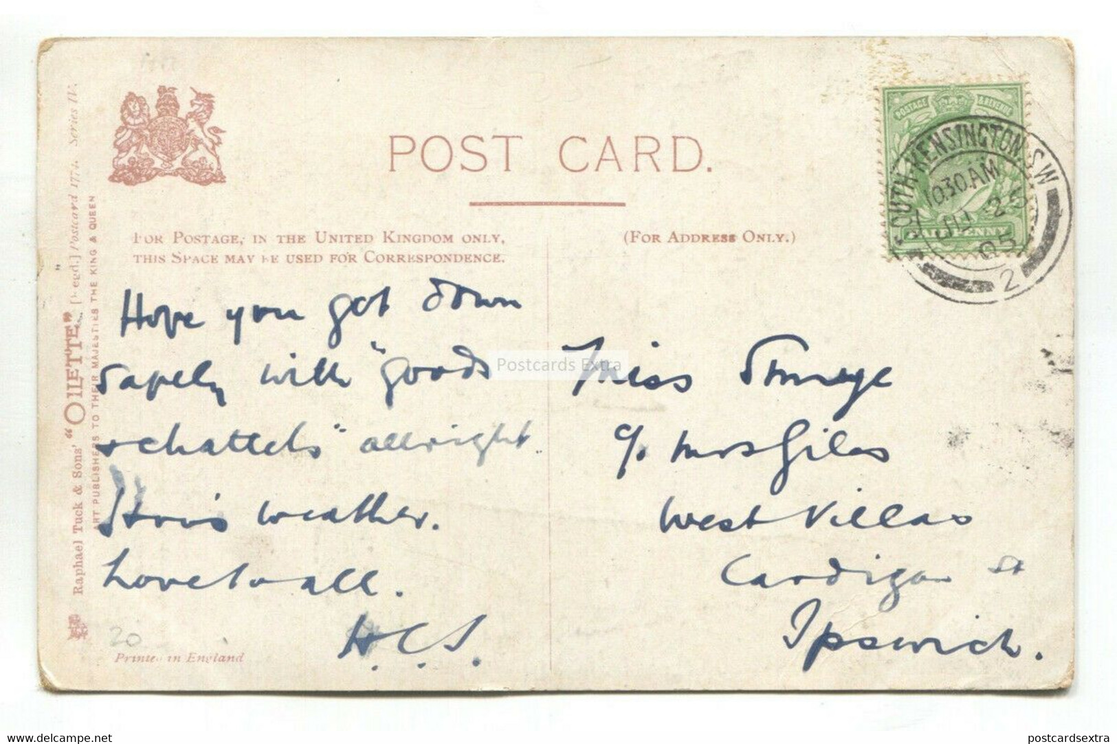 Phil May - The Applicant - Tuck Postcard No. 1774, Used In 1905 - Other & Unclassified