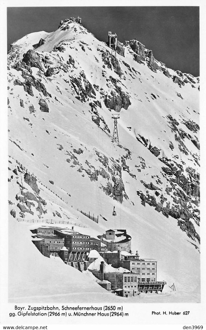 Allemagne - Bavière - Bayr. ZUGSPITZBAHN, Schneefernerhaus Gg. Gipfelstation U. Münchner Haus - Phot. H. Huber - Zugspitze