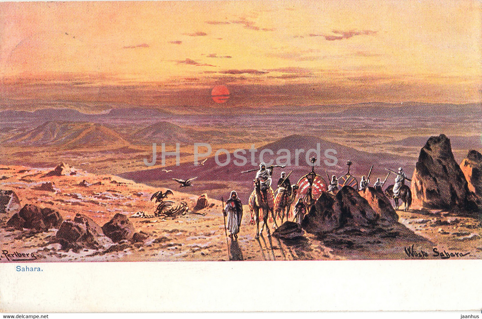 Wuste Sahara - Perlberg - Serie 756 - Mittelmeer - 8 - Illustration - Old Postcard - 1909 - Germany - Used - Perlberg, F.