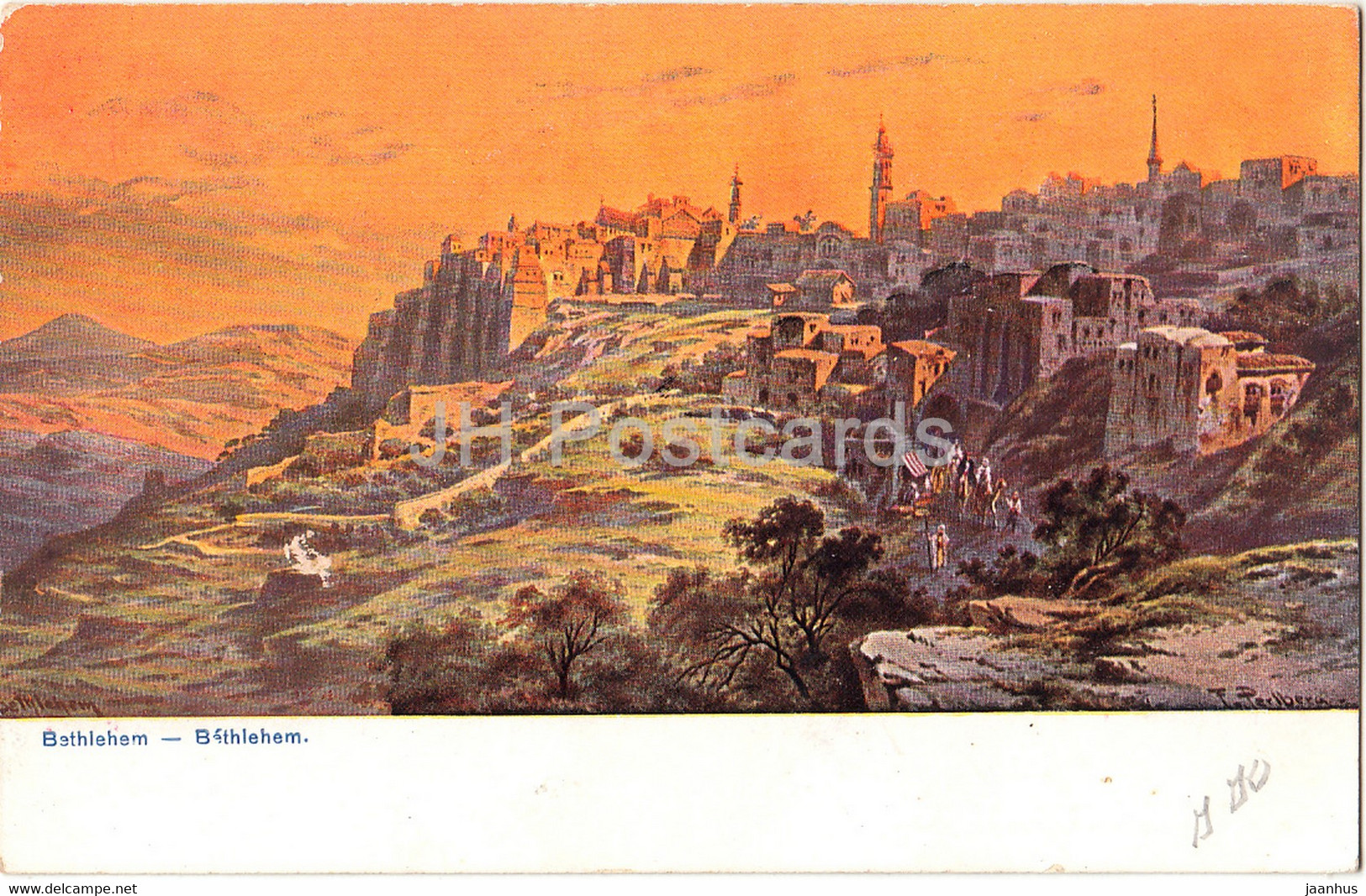 Bethlehem - Palastina - Perlberg - Serie 709 - 5 - Illustration - Old Postcard - Germany - Used - Perlberg, F.