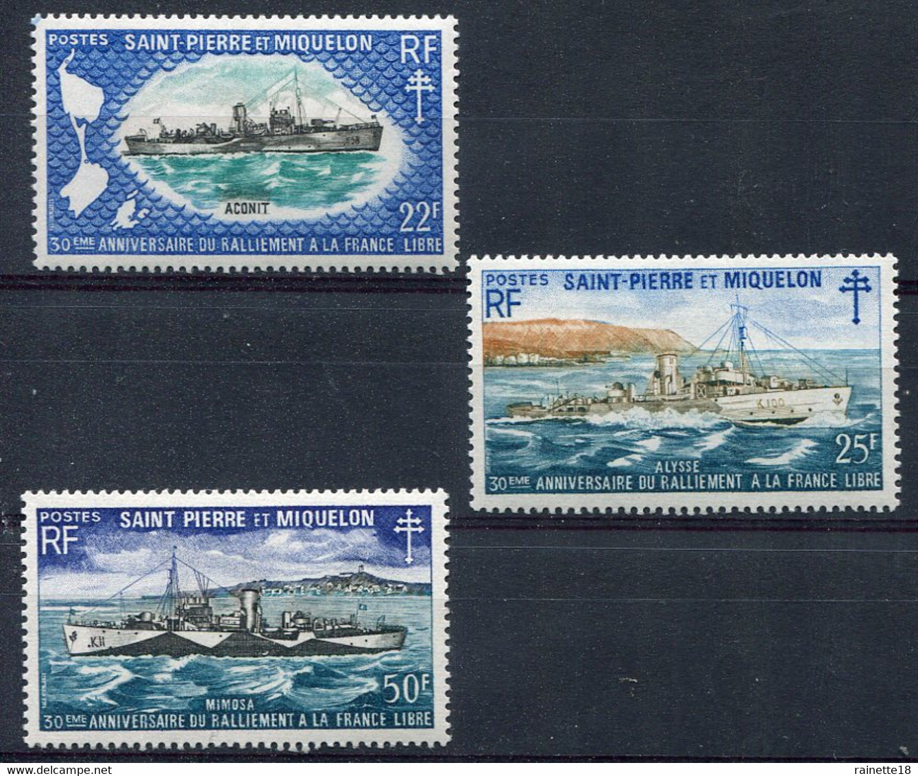 Saint Pierre Et Miquelon    414/416 *  Charnière à Peine Visible - Unused Stamps