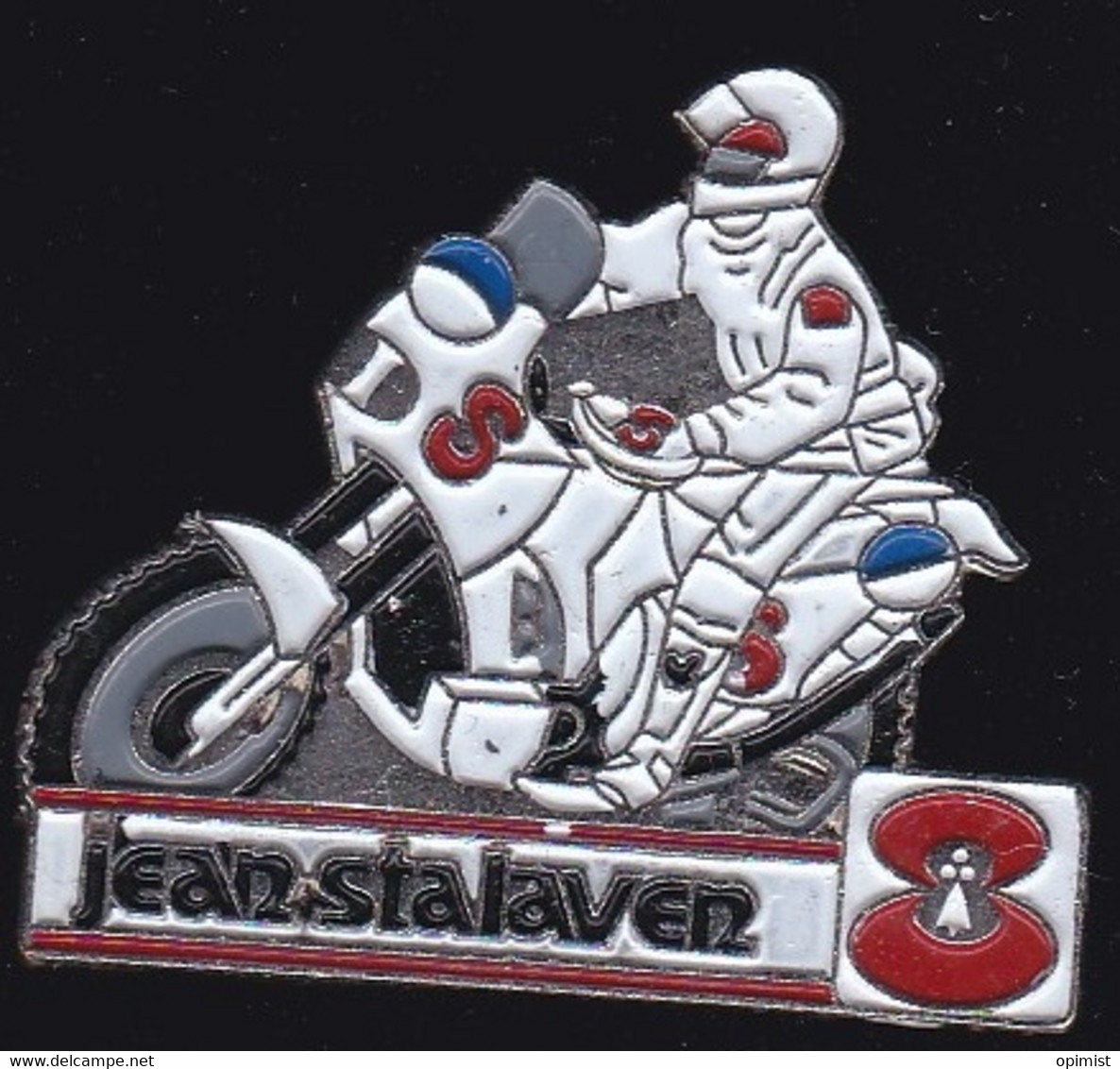 70249-Pin's.Moto.Jean Stalaven.Charcutier-Traiteur.Saint-Brieuc - Motos